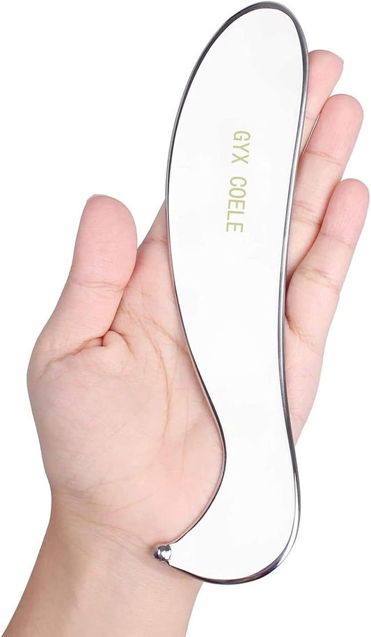 Robulove Medical Grade Stainless Steel Gua Sha Scraping Massage Tool -Stainless Steel GuaSha tool- Body Care Scraping Massage Tool - Relaxing Soft Tissue Tools - Reduce Neck,Back,arm muscle Pain
