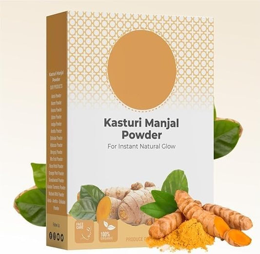 Zenty Kasturi Manjal Powder, Wild Turmeric Root Powder, Pure Kasthuri Haldi, Kasturi Turmeric Powder, For Skin & Face Care, 100g