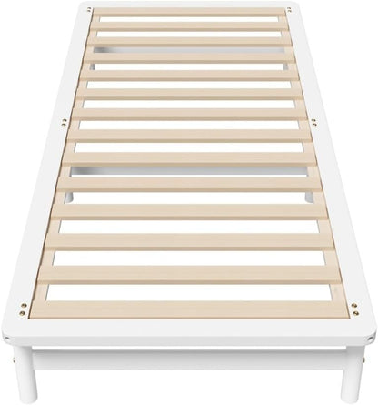 OIKITURE Wooden Bed Frame Single Size, Bed Frame Platform with Reinforced Slats - Compatible with Australian-Sized Mattresses, 190x91x30cm
