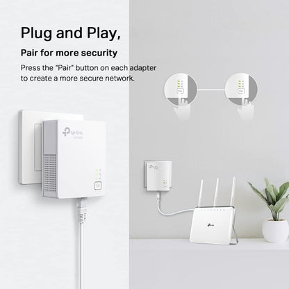 TP-Link Powerline Ethernet Adapter Starter Kit - AV1000 Gigabit Port, Plug&Play, Ethernet Over Power, Nano Size, Ideal for Smart TV, Online Gaming, Wired Connection Only (TL-PA7017 KIT)