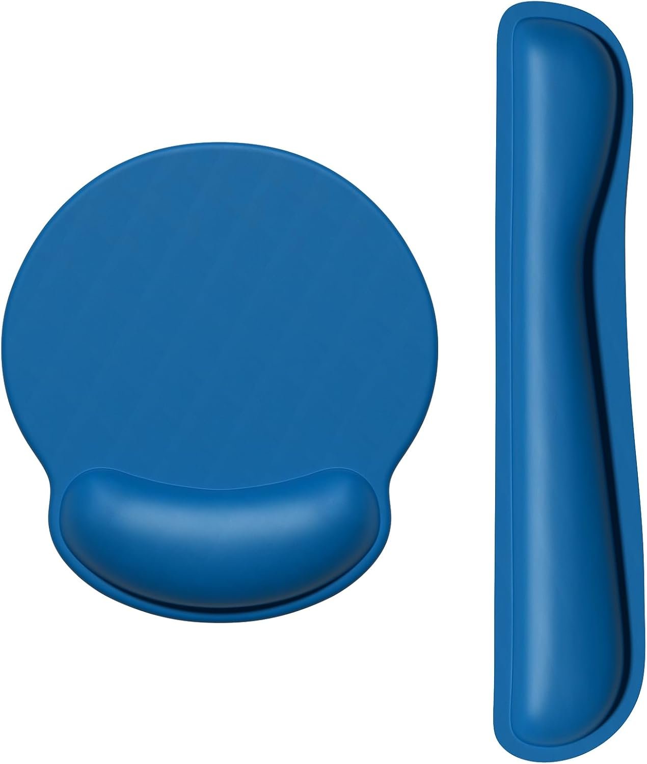 Dapesuom Keyboard Wrist Rest and Mouse Pad with Wrist Support, Memory Foam Cushion for Keyboard and Mouse Set, Ergonomic Desktop Pad Rests with Non Slip Base for Easy Typing & Pain Relief, Dark Blue