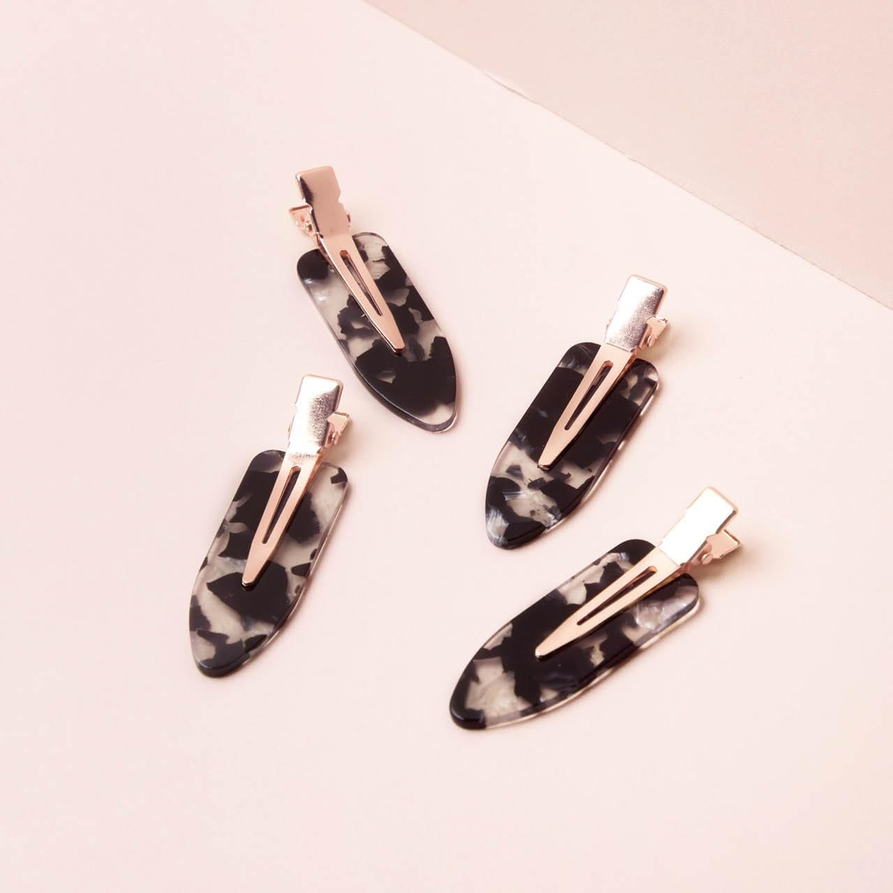 Kitsch Creaseless Hair Pins, No Crease Clips for Makeup and Styling, Stylish Pin Curl Clips, 4pc Set