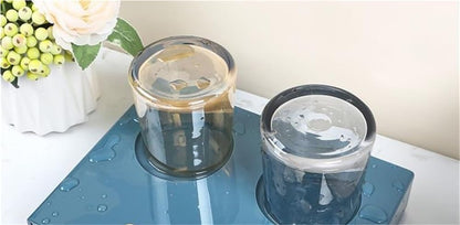 TRgqify-KM Acrylic Bathroom Organizer with Cup Holder & Bottom Storage Drawer Multi-Purpose Shelf Unit for Shower Toiletries Kitchen Counter Home Hotel Space-Saving Storage Solution(Style1)