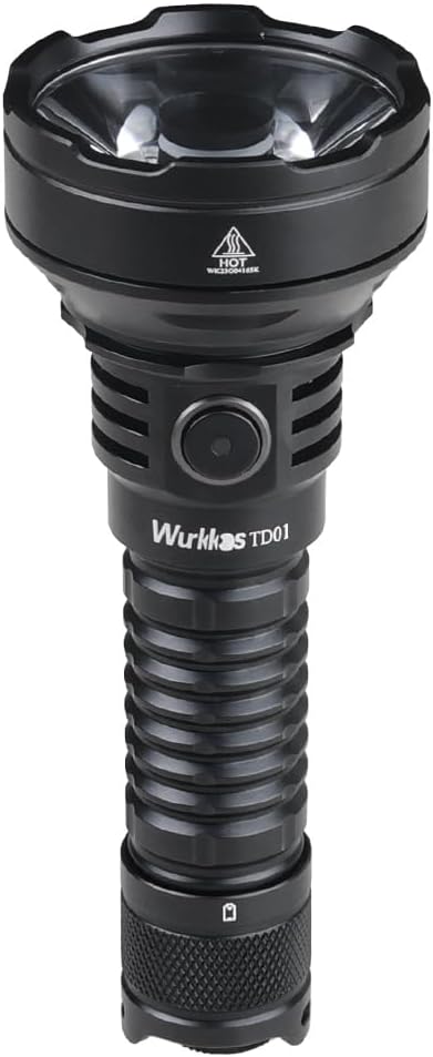 Wurkkos Tactical Flashlight High Lumens TD01C Rechargeable Torch 2000 Lumen, Max 1039 Meters Beam Distance Led Torch, Powerful IP68 Waterproof Flashlight for Camping Hiking(6500K)