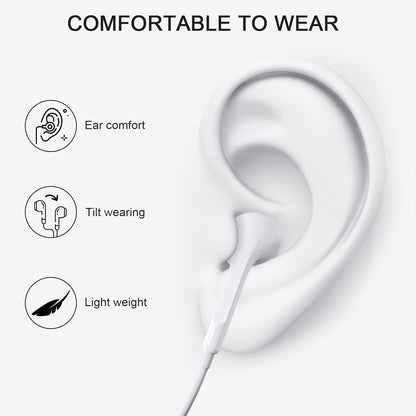 Apple Earbuds Lightning Headphones for iPhone, iPhone Earphones Wired with Lightning Connector【Apple MFi Certified】 for iPhone 14/13/12/11/XR/XS/X/8 (Built-in Microphone & Volume Control)