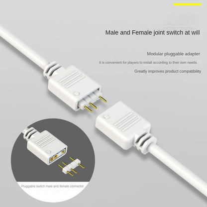 Coolmoon ARGB Splitter 5V 3 Pin Connector 1 to 4 (White)