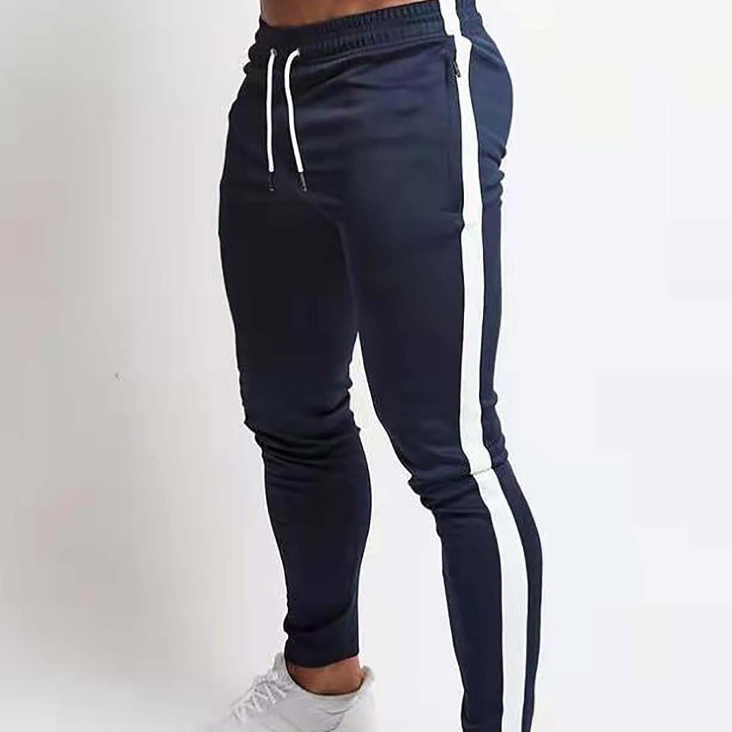 Sport da uomo All'aperto Alpinismo Pantaloni da Lavoro Pantaloni Sportivi da uomo Pantaloni Casual Uomo Tinta unita Versatile Corsa Allenamento Fitness Pantaloni Tech Pantaloni, Marina Militare, M