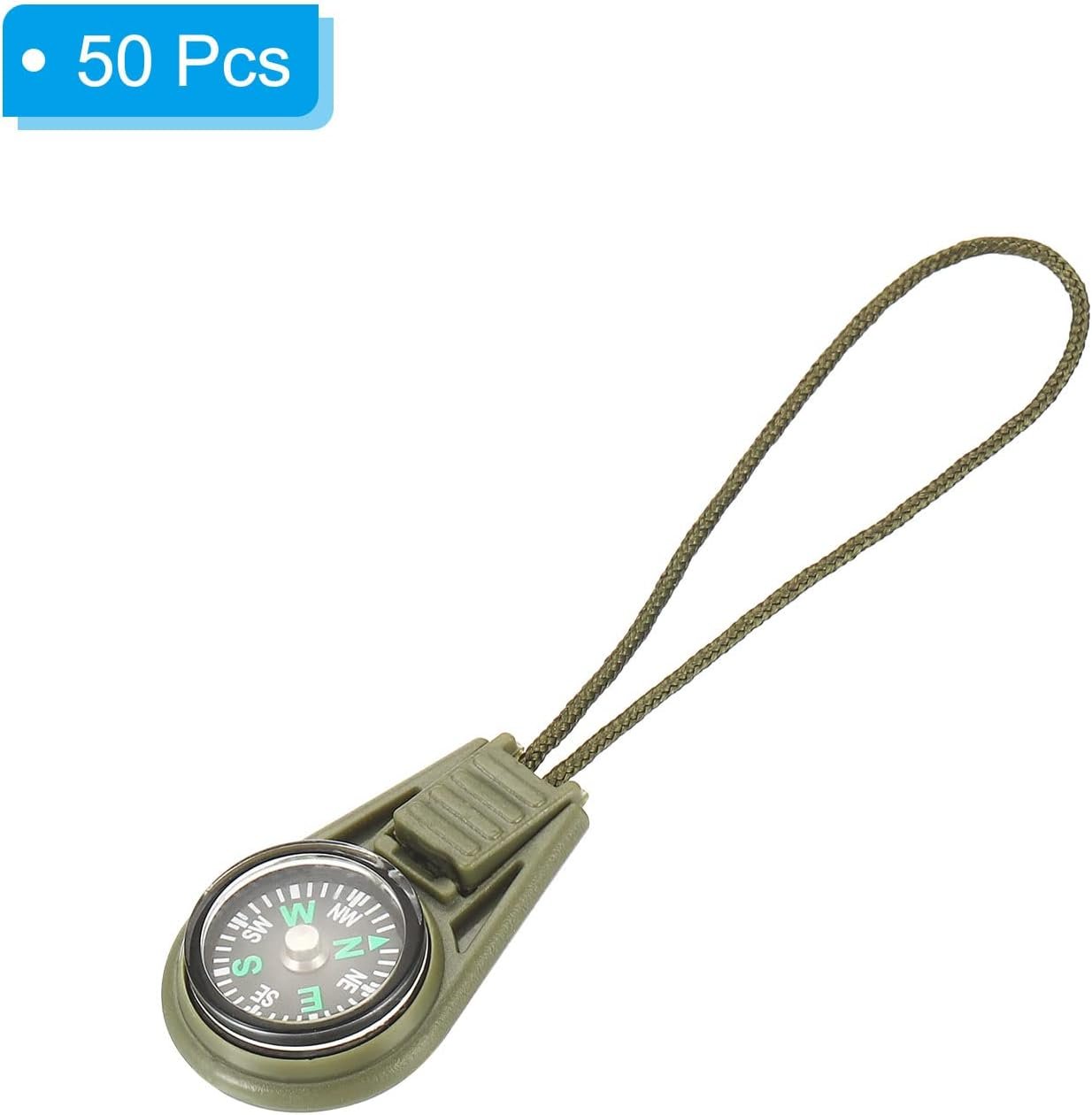 PATIKIL Mini Survival Compass, 50 Pack Button Compass Bulk Kit for Outdoor Hiking Camping Travelling Party