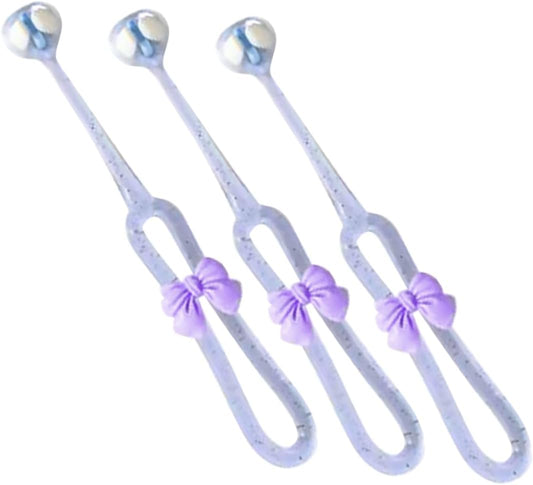 DRESSOOS 3pcs Three Sided Girl Toothbrush: Three Bristles For Kids Soft And Gentle For Complete Tooth And Gum Care For Ages Cleans All Sides
