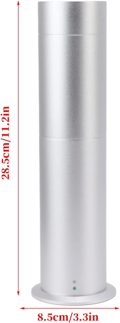 Essential Oil Diffuser, 120ml Smart Remote Control Scent Air Machine Adjustable Time and Fragrance Cylindrical Aromatherapy Diffuser with 200m3 Cover Range for Home Hotel (Silver)