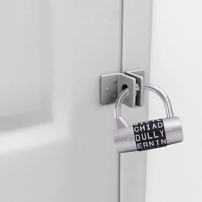 Word Lock Tool, Locker Combination Locks, 2,52 x 2,4 in Heavy Duty Password Padlock, Secure Keyless Access, Steel Build Drawer for Door, Chain, Luggage, Cabinet Safety