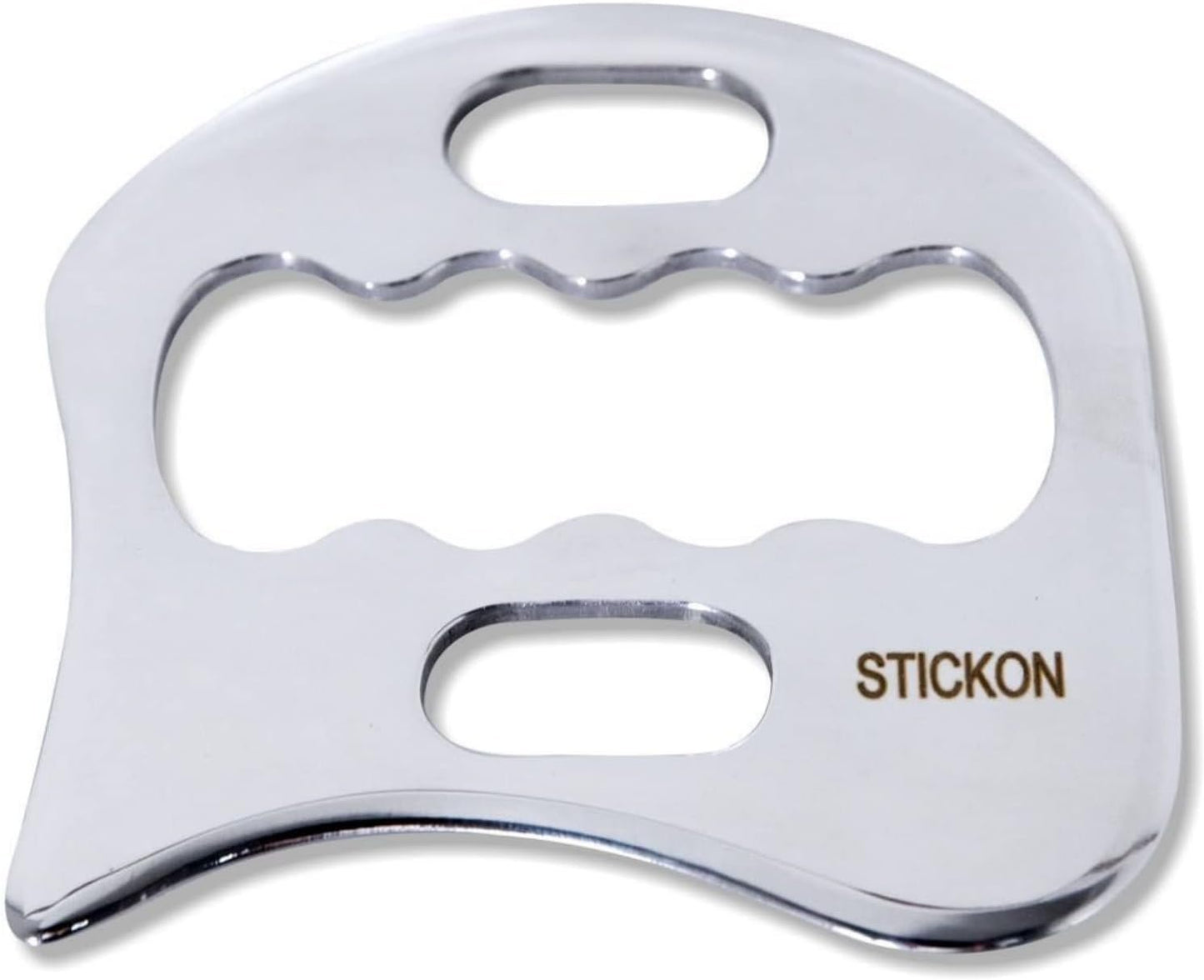 STICKON Medical Grade Stainless Steel Gua Sha Scraping Massage Tool IASTM tools for Soft Tissue Therapy and Reduce Back, Legs, Arms,Neck,Shoulder Muscle Pain (STICKON-q)