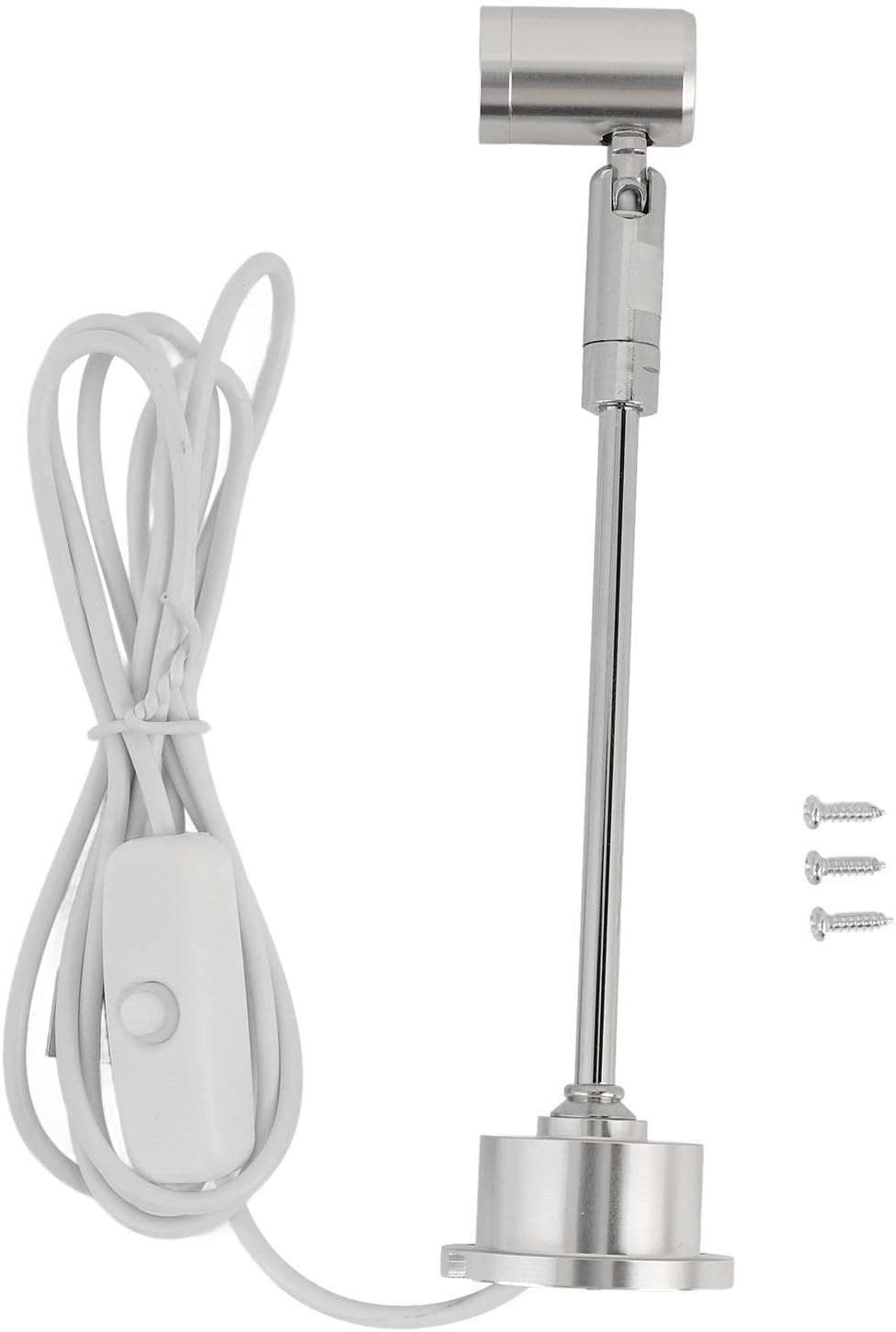 Led Mini Spotlight Cabinet Lamp, 1.6in Base Diameter Jewelry Showcase Standing Led Light for Painting (White Light)