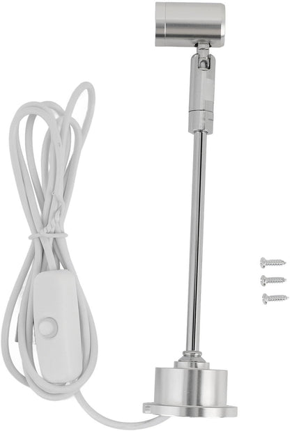 Led Mini Spotlight Cabinet Lamp, 1.6in Base Diameter Jewelry Showcase Standing Led Light for Painting (White Light)