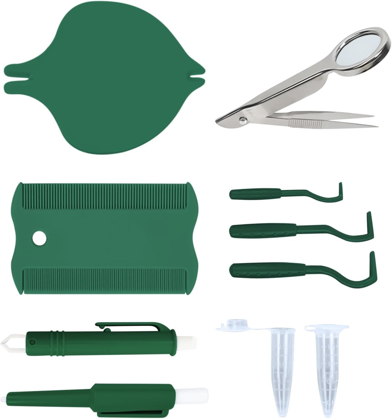 Nuytghr Pet Tick Flea Remover Kit, Ergonomic Puller Tool Set, Safe Extraction, 11x11cm Dogs Cats And Multi-Pet Homes, Gentle Grooming Aid, Solution for Removal Requirements