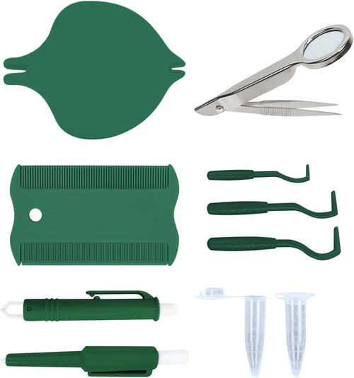 Nuytghr Pet Tick Flea Remover Kit, Ergonomic Puller Tool Set, Safe Extraction, 11x11cm Dogs Cats And Multi-Pet Homes, Gentle Grooming Aid, Solution for Removal Requirements