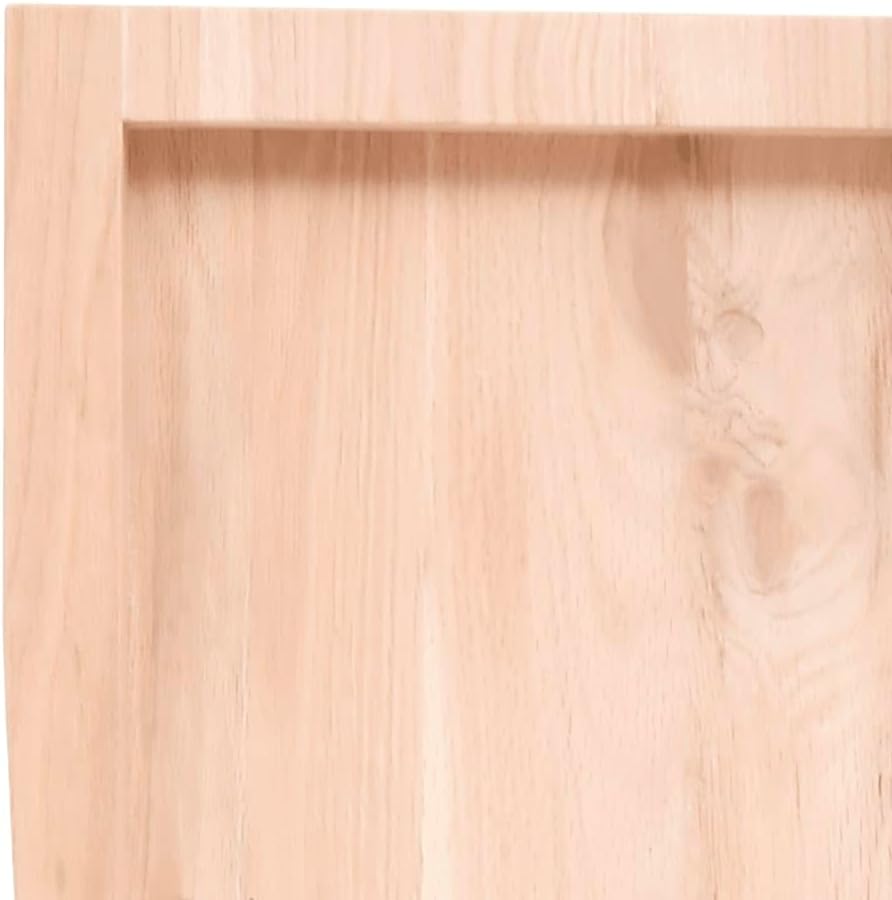 Eleganz Solid Wood Table Top 60 x 60 x (2-4) cm Untreated Live Edge – Eco-Friendly & Durable for Dining, Office or Outdoor Use