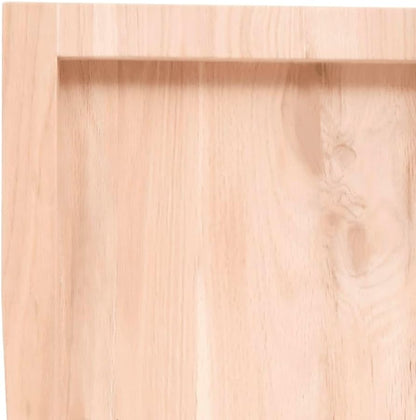 Eleganz Solid Wood Table Top 60 x 60 x (2-4) cm Untreated Live Edge – Eco-Friendly & Durable for Dining, Office or Outdoor Use