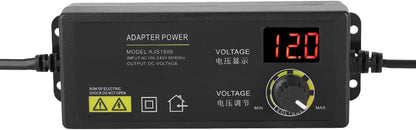 Adjustable Power Adapter, 3-12 V 60 W 5 A Non-Interference Power Adapter, Universal Adjustable Power Adapter, for Home Electronics and Devices
