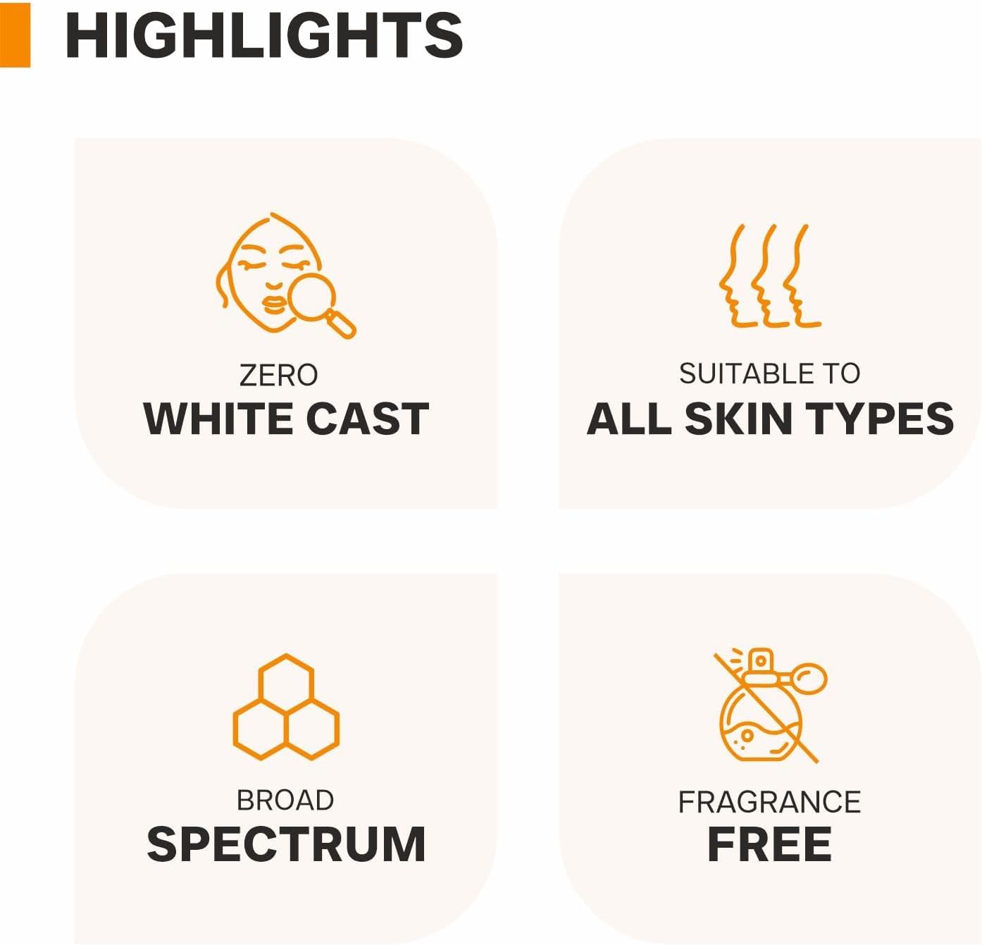 DER.MAT.OUCH Multivitamin Spf 50 Pa+++ Sunscreen Gel For All Skin Types | Uva-Uvb Protection |Zero White Cast | Unisex | 50G