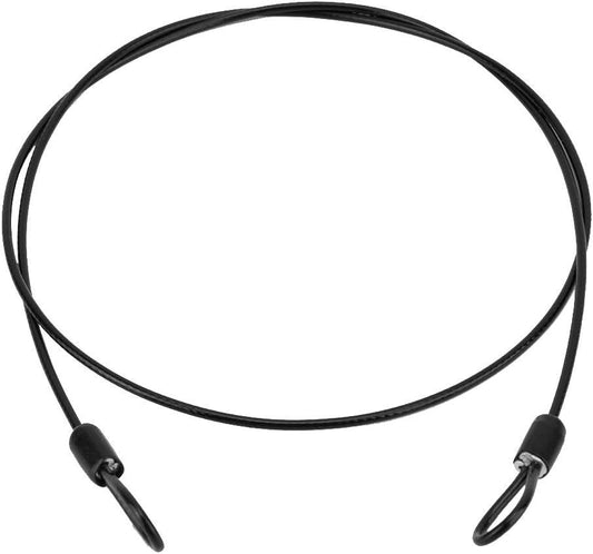 Outdoor Travel Security Cable Lock, 100CM/3.3ft 2mm Internal Steel Wire + External Plastic Bike Scooter Lock, Braided Steel Coated Safety Cable Luggage Lock,Safety Cable Wire Rope (Black)