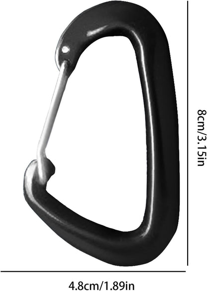 Carabiner Clip, D Shaped Spring Hook, Small Carabiners, Camping Accessories Buckle, Multipurpose Outdoor Gear for Hiking, Climbing, Backpacking, and Adventure Activities, Aluminum