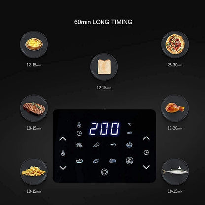 Air Fryer for Home Use 6L Fryer for Home Use with Eight s Timing Frieshine for Office Touch Screen Control Comfortable Anniversary Efficency
