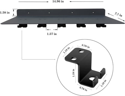 VOHYOV Fit for Tonal Accessory Floating Shelves Black Tonal Accessory Shelf Organize Tonal Home Gym Accessories Workout Equipment Storage Rack Metal Hanging Wall T Lock Shelf