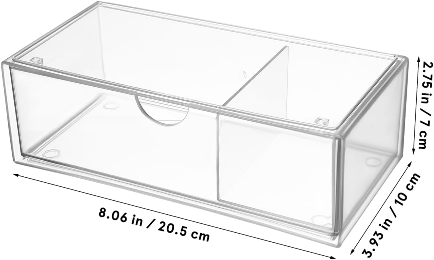 balacoo 3Pezzi Scatola Organizer Makeup Trasparente Per Cosmetici e Accessori Design Multifunzionale Per Bagno e Scrivania Contenitore