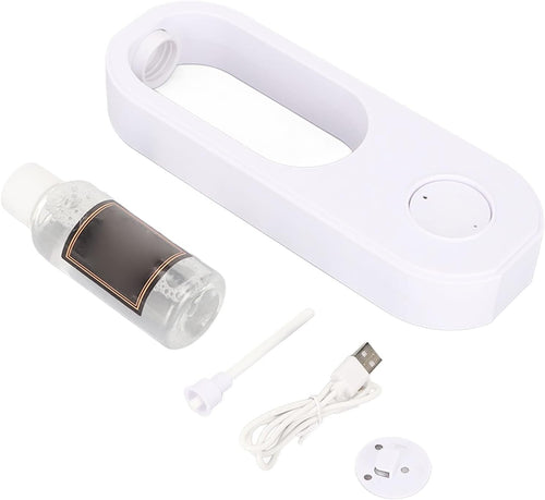 Automatic Fragrance Dispenser with Adjustable 3 Gears | USB Charging Essential Oil Diffuser | Wall Mounted & Desktop Aromatherapy for Bedroom & Bathroom | White