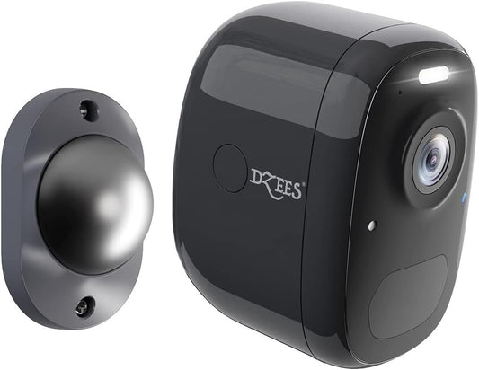 Dzees 4MP Outdoor Camera Wireless with Magnetic Mount Battery Powered Security Camera Outdoor for Home Security, 2.4Ghz WiFi/AI Motion Detection/2-Way Talk/4MP Color Night Vision/IP66/Cloud/SD