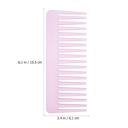 5pcs Wide Tooth Comb for Curly and Wet Hair Combs in Lavender Transparent Blue Pink Rose Red Versatile Hair Care Tool