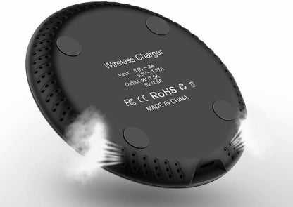 D10 Fast Wireless Charger Slim Charging Pad Dock - Compatible with Samsung, iPhone, Pixel, Android Smart Phone (Black) - Qi Enabled Devices - USB Connectivity - Minimalist Style