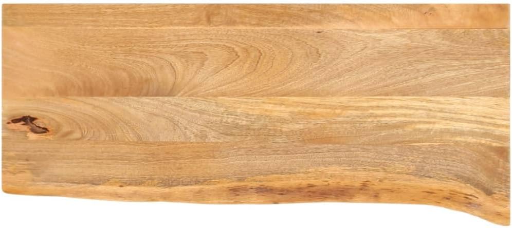 Natural Mango Wood Tabletop 80 x 30 x 2,5 cm, Solid Wood Dining Surface for Restaurant, Living Room, Office - Stylish Table Board, Durable Furniture Top