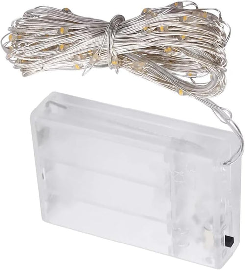 Brightium 3 x AA Batteries (PVC & Copper) LED String Lights, Warm White Temperature, 3M Length, Ideal for Decoration and Ambience