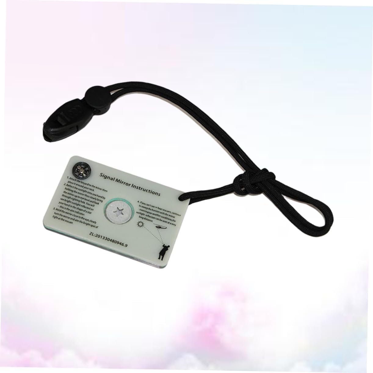 WESIEVYA Survival Mirror Reflective Mirror Multi-Function Signal Mirror Small Mirror Sourkout Light Grey