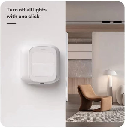 Snblzhef Tuya Zigbee 2 Gang Scene Button Switch Push Remoter Panel Smart Home Linkage Automation Sence Controller Zigbee Version