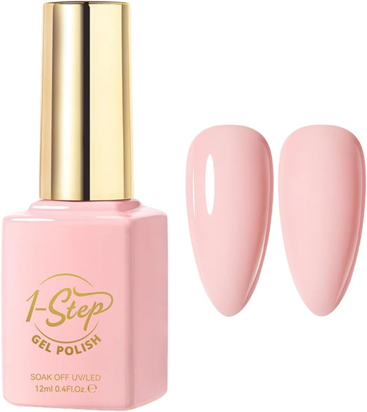 Ceprznvey Gel Polish, Nail Care, Long Wear Spring Shade 12ml Nude 1 Step Glossy Beauty UV Lamp Color Natural Look Smooth Coat Manicure Art for Salon Home