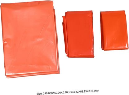 Parliky 1 Set Emergency Survival Pe Thermal Blanket Raincoat Tent for Camping Hiking Outdoor Use Portable Lightweight Insulation