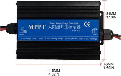 RESFNSE MPPT Boost Solar Charge Controller Charger 300W Car Battery Charging Voltage Regulator Charger Regulator 24/36/48/60/72V Easy Install Easy to Use