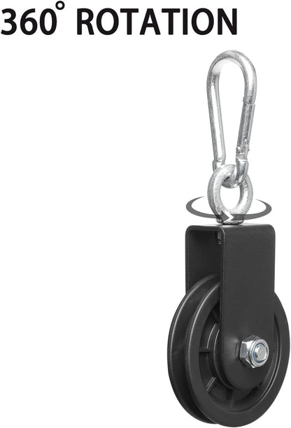 Vishusju 90mm Pulley Wheel for Cable Machines Silent Bearing Home Gym Equipment Pull Down Attachment Weight Lifting Pulley Traction