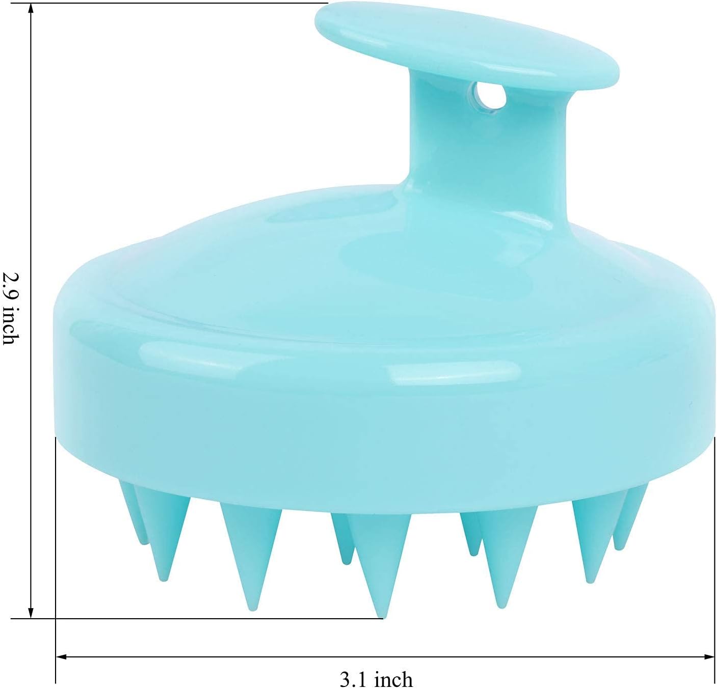 2 Pcs Hair Shampoo Brush Scalp Scrubber Shower Head Care Massager for Washing Dandruff Remove Hair Growth for Women, Men, Pets