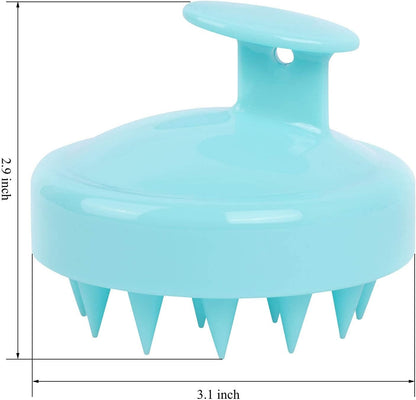 2 Pcs Hair Shampoo Brush Scalp Scrubber Shower Head Care Massager for Washing Dandruff Remove Hair Growth for Women, Men, Pets