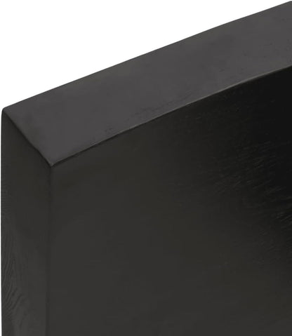 Solid Wood Tabletop, Dark Brown, 180 x 60 x (2-6) cm, Live Edge, Replacement for Kitchen Coffee Table, Dining Table, Desktop Surface, Countertop