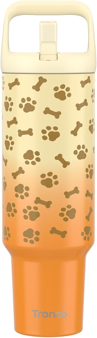 Tronco 50oz Vacuum-Insulated Travel Tumbler with Lockable Flip Lid & Handle â€“ 30hr Ice Retention, Leakproof Stainless Steel Drink Bottle for Camping/Car Use, BPA-Free & Bushwalking-Ready