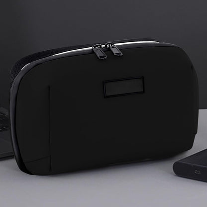 Cable Storage Bag | Charger Organizer Travel Case | Shock Absorbing Lined Zippered Tech Bag for Business Trips, Work, Airplanes, Portable, black, 説明を参照してください, See Description