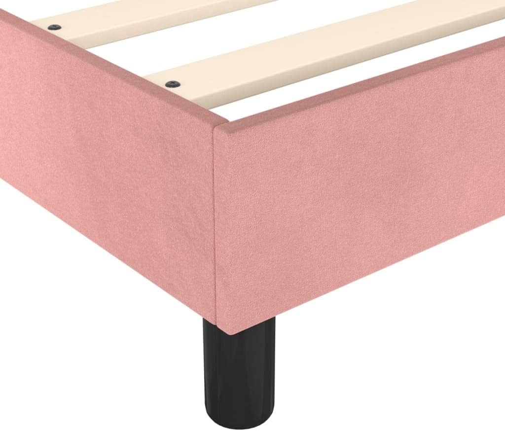 Lechnical Giroletto a Molle Rosa 200x200 cm in Velluto,Mobili,Letti e Accessori,Letti e telai per Letti