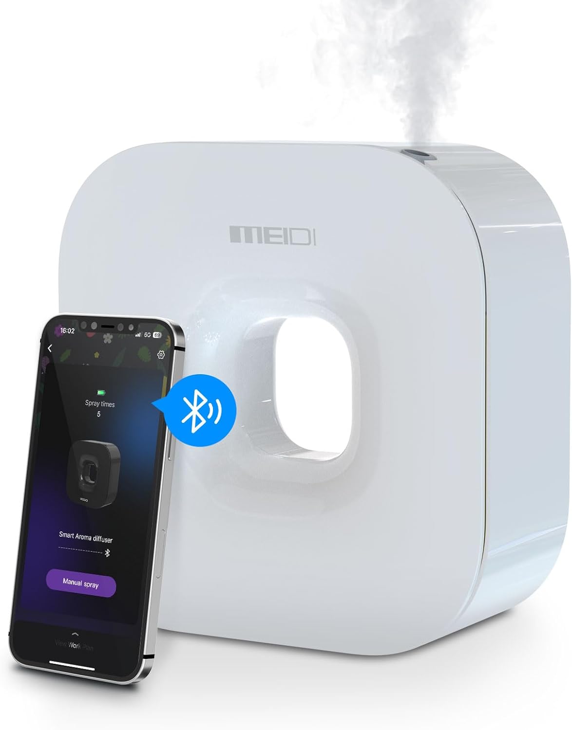 MEIDI Smart Scent Air Machine for Home - Waterless Essential Oil Diffuser with Cold Air Diffusion with App Control, Hotel Collection Diffuser, Waterless Essential Oil Diffuser, Hotel,Office, Spa