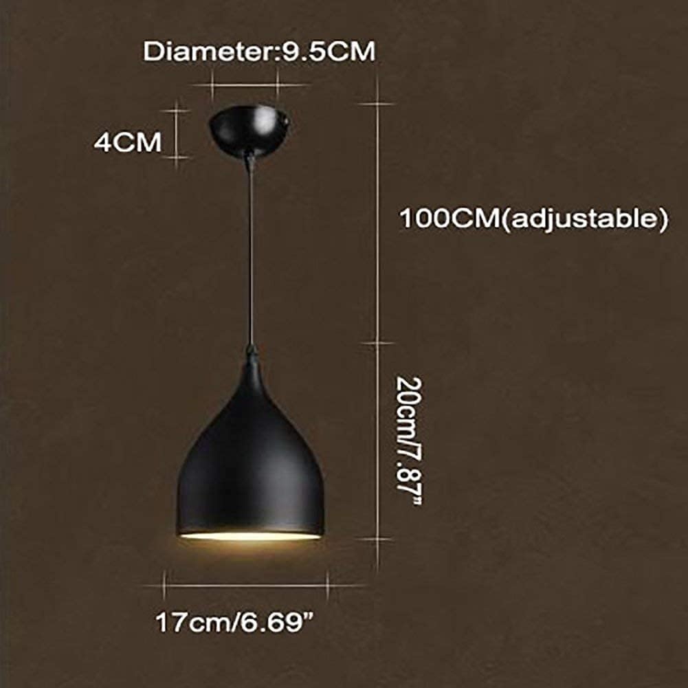 GreyWings Aluminium Hanging Shade Light, Black, Pack of 4