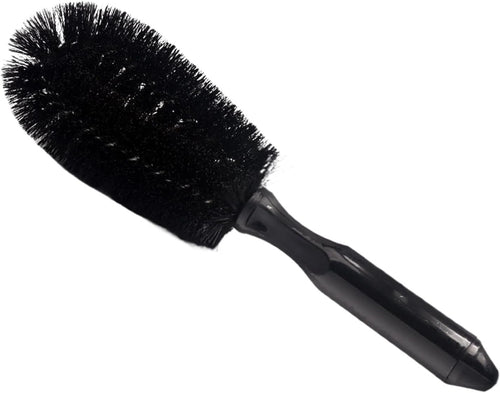 Tire Brush, Car Detailing Wheel Brush, 9.06 Inches Lightweight Round Head Antifreeze Handle, Vehicle Wash Tool for Motorcycles Minivans Sedans Rvs Cleaning, Black